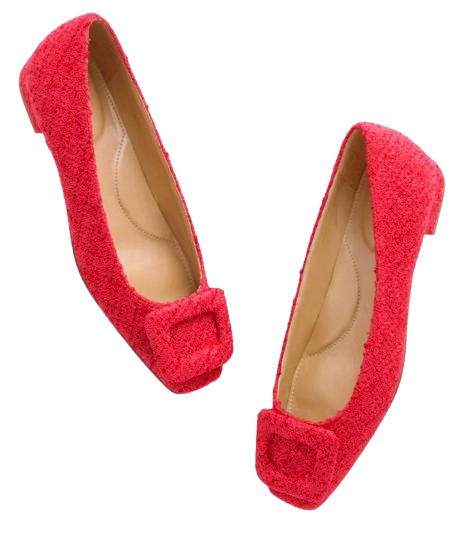 Talbots Sequin Bouclé Sutton Buckle Flats