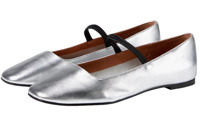 Madewell Greta Ballet Flat – Silver