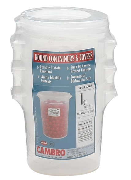 Cambro 1-Qt. Containers with Lids