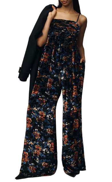 Hutch The Mable Velvet Wide Leg Jumpsuit