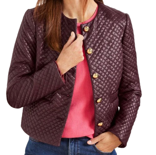 Talbots Embossed Faux Leather Jacket
