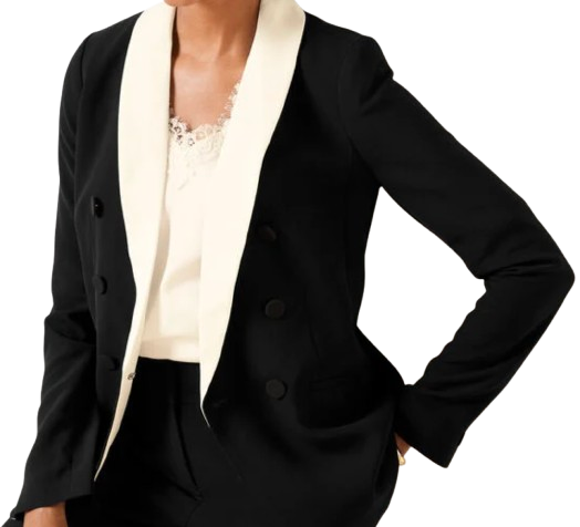 Talbots Stretch Crepe Tuxedo Blazer