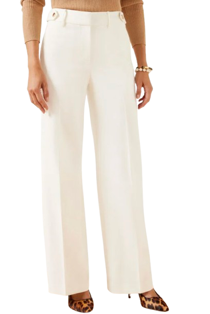 Talbots Greenwich Wide Leg Pants – Ivory