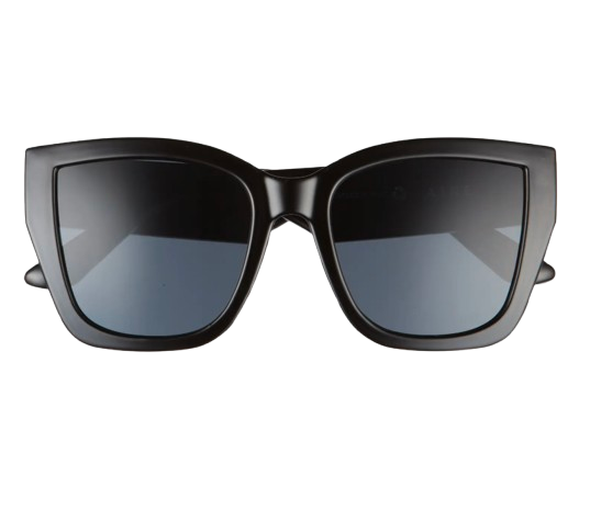Aire Black Square Sunglasses