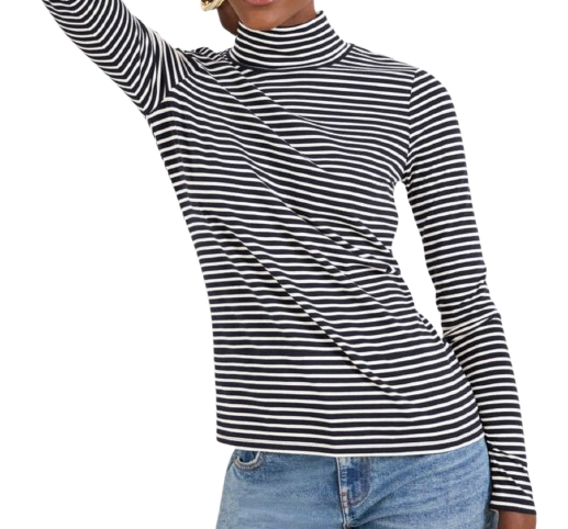 Talbots Classic Stripe Turtleneck