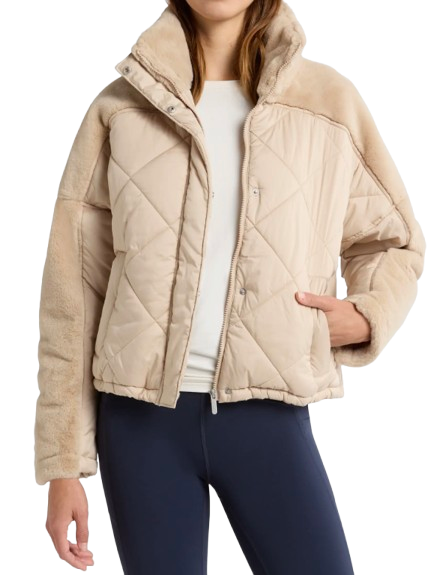 Nordstrom Faux Fur Quilted Jacket