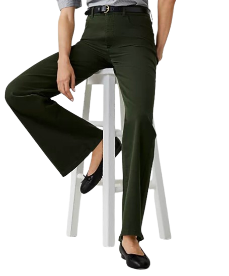 Ann Taylor Green Flare Jeans