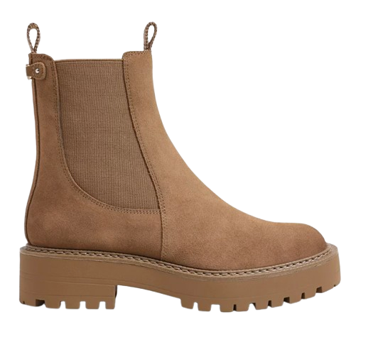 Sam Edelman Suede Chelsea Boots – Almond