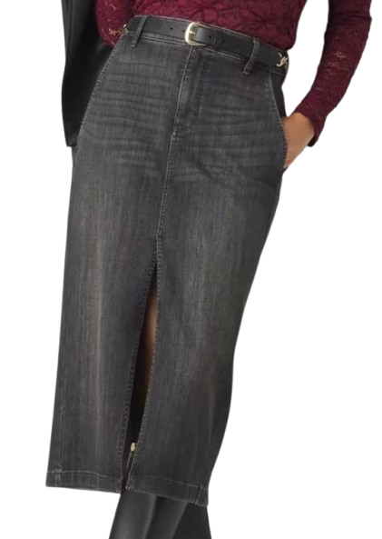 WHBM Charcoal Denim Skirt