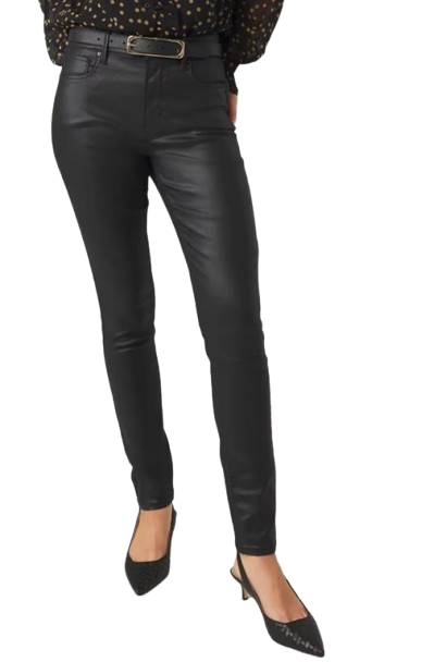White House Black Market High Rise Coated Skinny Jeans