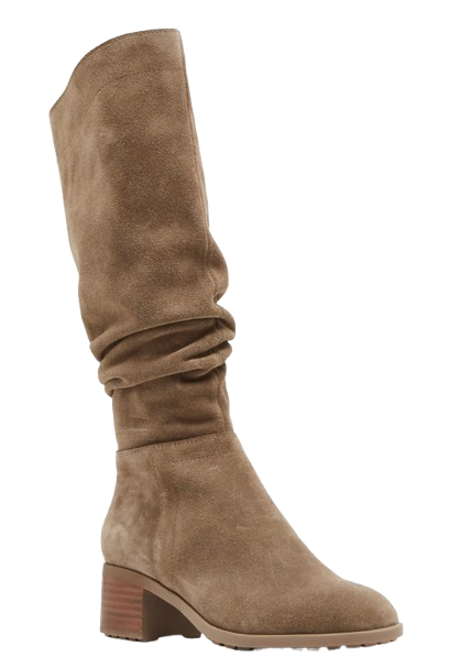 Blondo Tatiana Waterproof Knee High Boot Taupe Suede