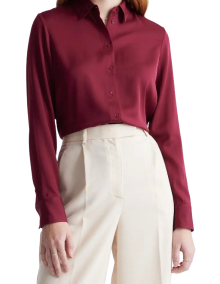 Quince Washable Stretch Silk Blouse