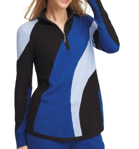 Chico’s Luxe Cashmere-Blend Colorblock Top