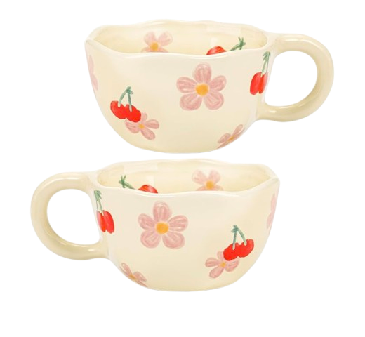 Amazon Ceramic Mug Flowers