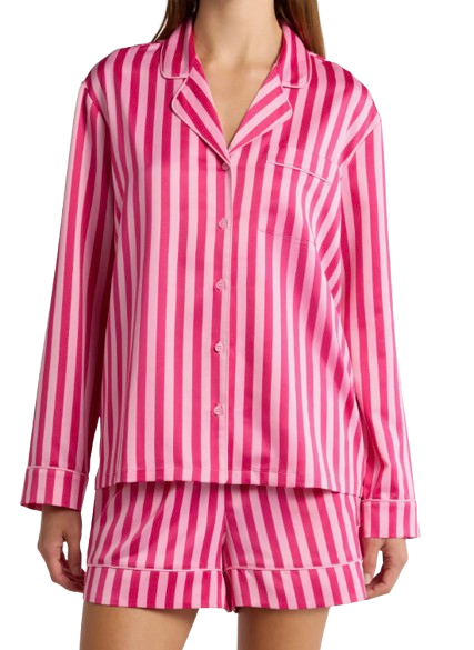 Nordstrom Satin Long Sleeve Short Pajamas