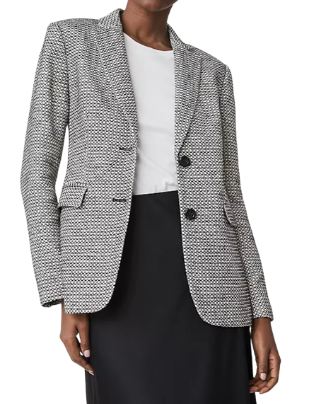 Ann Taylor Greenwich Blazer in Plaid Tweed