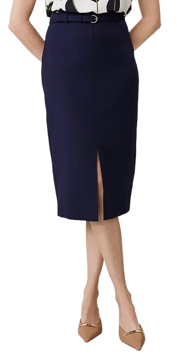 Ann Taylor Long Pencil Skirt in Textured Drape