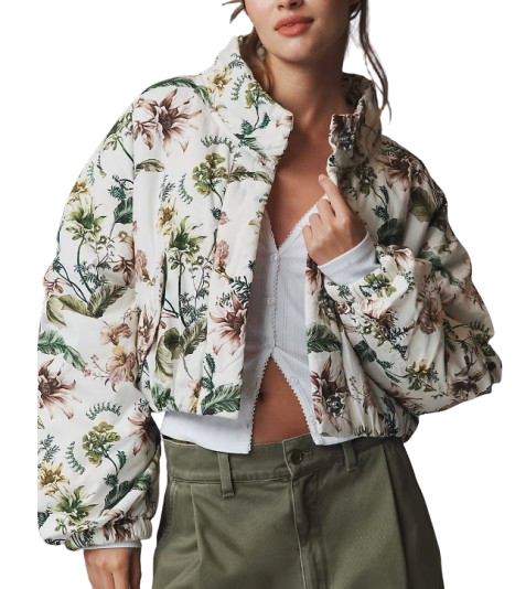 Anthropologie cropped bomber jacket