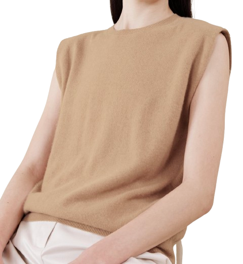 Ann Taylor Cashmere Padded Shoulder Top