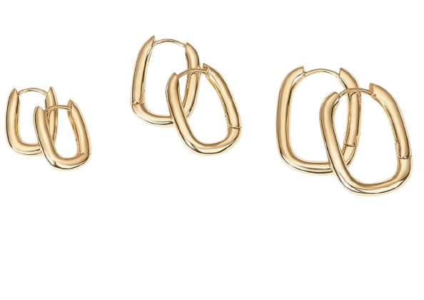 Pavoi Oblong Hoop Earrings Set