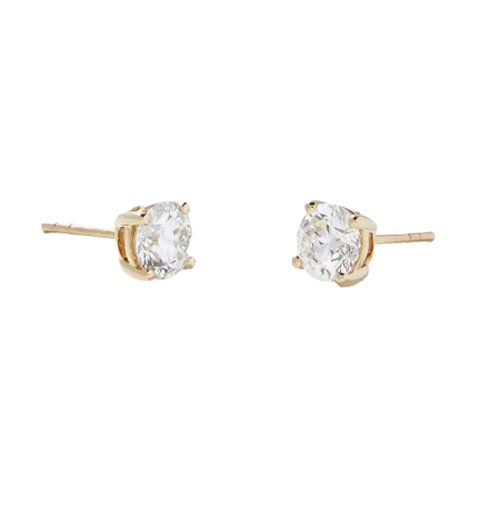 Quince 14k Gold Lab Grown Diamond Solitaire Studs