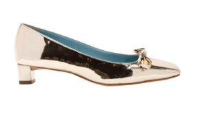 Frances Valentine Gold Block Heel