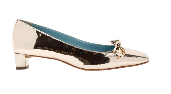 Frances Valentine Gold Block Heel