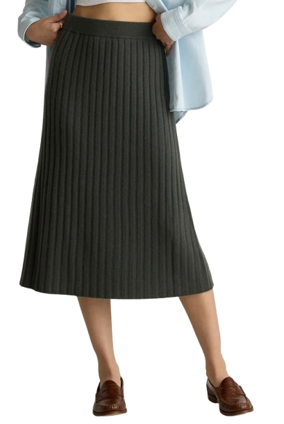 Quince Mongolian Cashmere Midi Skirt