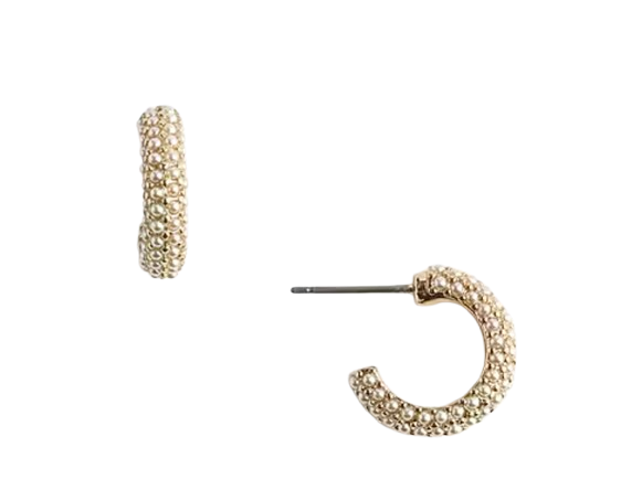 J.Crew Factory Mini Pearl Hoops