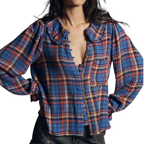Pilcro Kiara Collared Button-Front Blouse