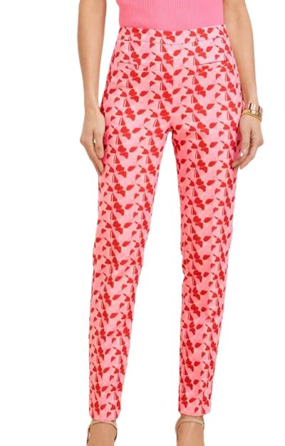 Talbots Floral Jacquard Ankle Pants