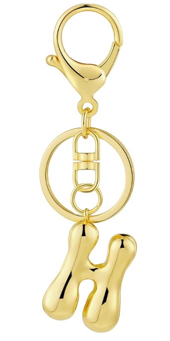 Kainier Gold Bubble Initial Bag Charm