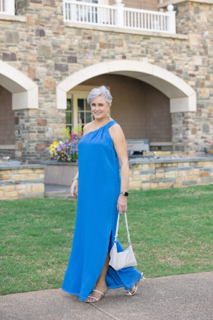 Dramatic & Refined: Baleine Blue Soleil Gown
