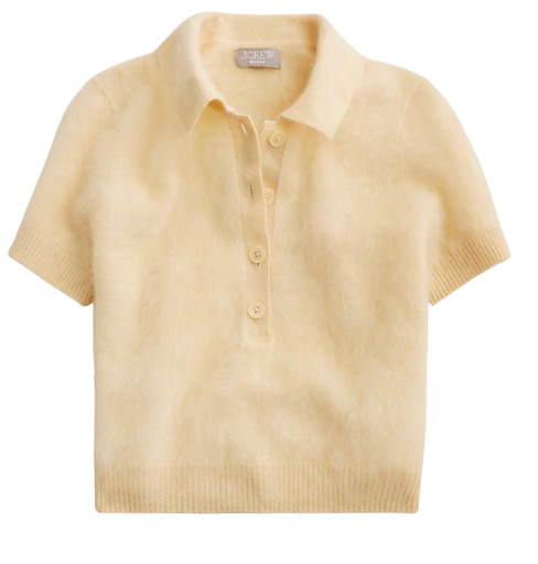 J.Crew Brushed Cashmere Polo Sweater