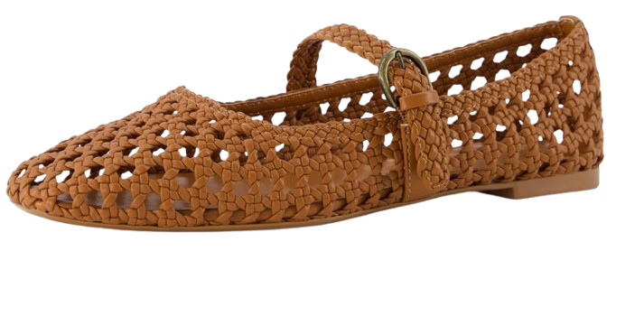 Cushionaire Woven Mary Jane Flats
