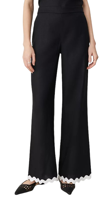 Ann Taylor Petite Wide Leg Pant in Linen