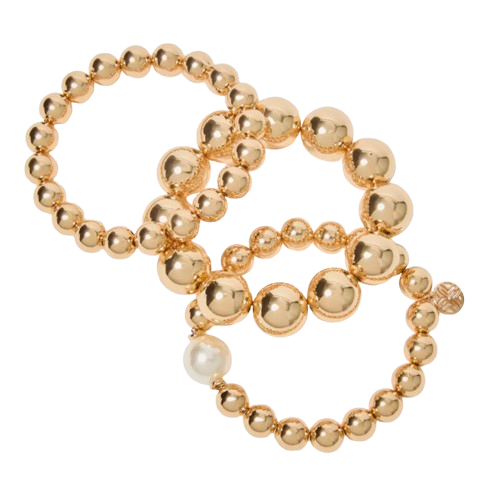 Lilly Pulitzer Gold Ball Layered Bracelet Set
