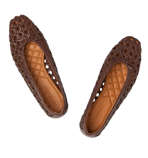 J.McLaughlin Leather Basket Weave Flats
