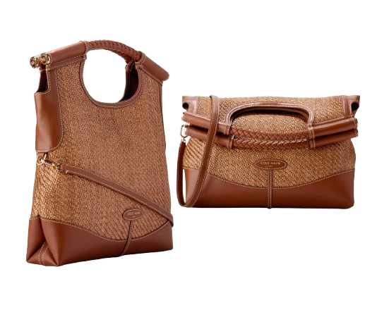 Cole Haan Carolyn Raffia Foldover Tote