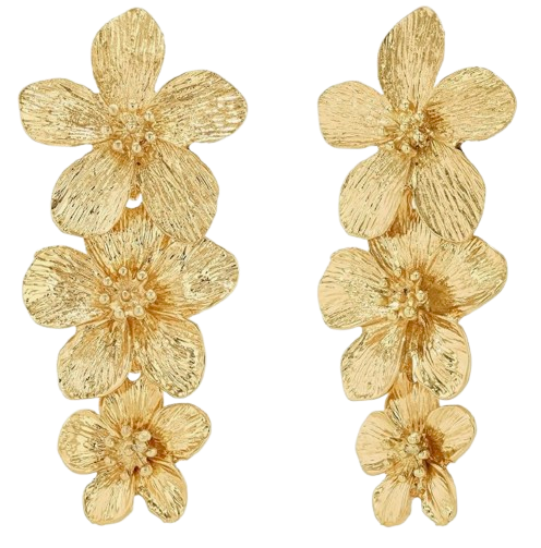 Chunky Flower Drop Earrings