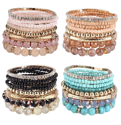 Beaded Bracelets, rattan, woven, straw, wardrobe, spring, accessories