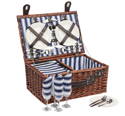 Wicker Picnic Basket Set