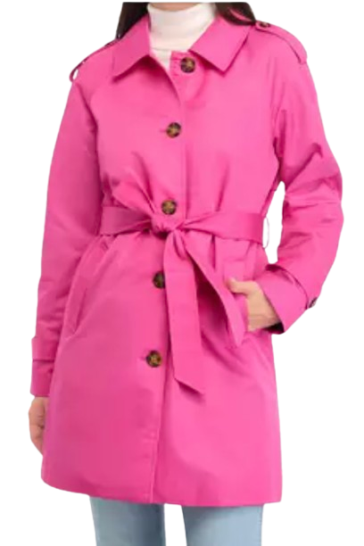 Women’s Coated Gab Trench with Polyfill Insulation