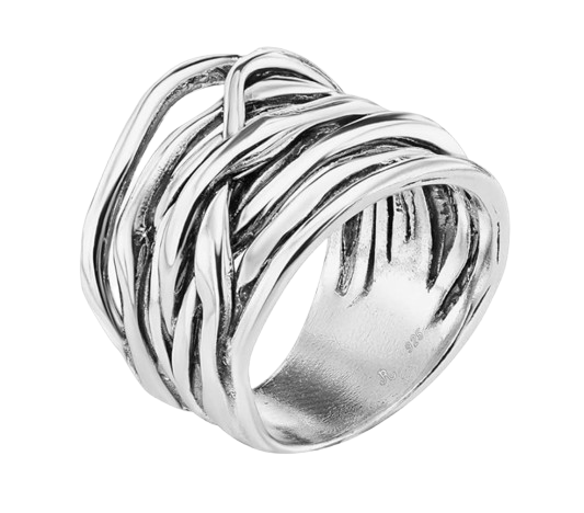 Sterling Silver Wrap Ring, statement jewelry