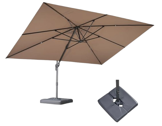 Purple Leaf Outdoor Umbrella, spring patio decorating ideas