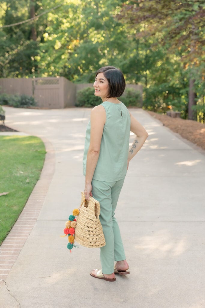 Accessories, Chinos, Linen, Spring, Summer, Woven Straw Bag, Style Tip