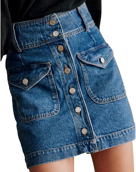 Sézane Bettie Denim Skirt