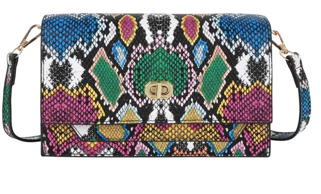Snake Print Clutch