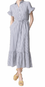 J.Crew Factory Ruffle-Sleeve Shirtdress