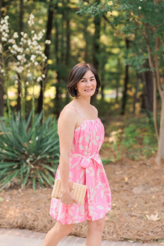 wedges, wicker bag, occasion, summer outfit